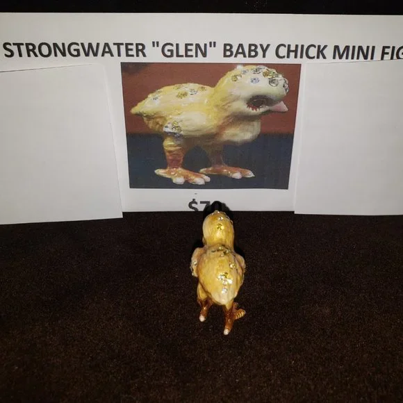 Jay Strongwater Glen Baby Chick Figurine w/ Swarovski crystals